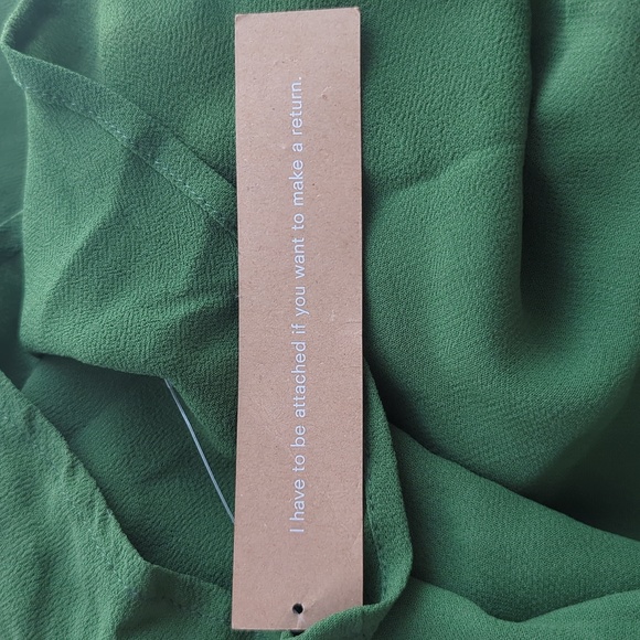 NWT | Reformation | Sandy Beth Moss Green Puff Sleeve Midi Dress - Picture 12 of 13